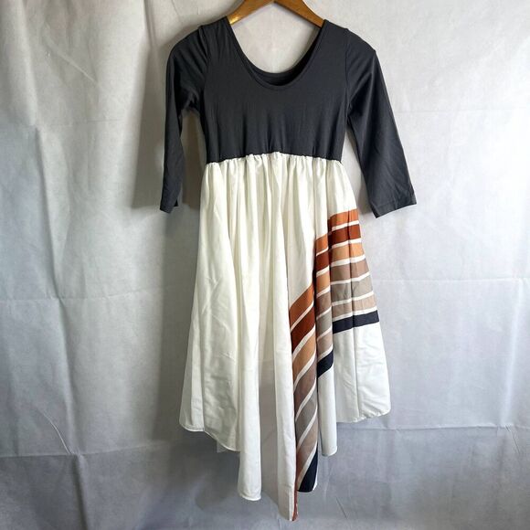 Oopsie Daisy NWT Hi Low Rainbow Swirl Boho Dress Girls Size 10 - Picture 7 of 15